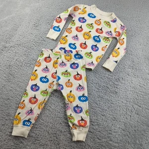 Hanna Anderson Sesame Street Pajama Set Baby 2T Gourds Pumpkins AOP Cotton Elmo - Picture 1 of 13