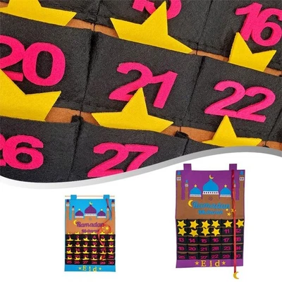 Bright Felt Ramadan Calendar Interactive Middle Eastern Festival Decor - Image 1 of 4