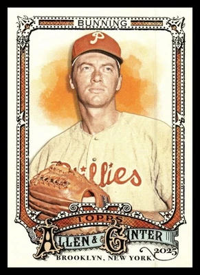 Topps Allen Ginter SP 345 2025 Jim Bunning, Philadelphia Phillies Foto 1 de 2