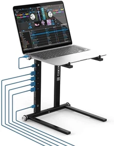 Reloop Stand Hub DJ Laptop Stand with Powered USB Hub - Picture 1 of 11