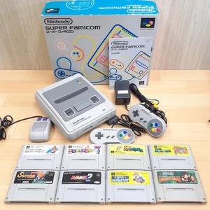Nintendo Super Famicom console in box with 8 games & mouse * US TARIFF PAID S117 - Picture 1 of 16