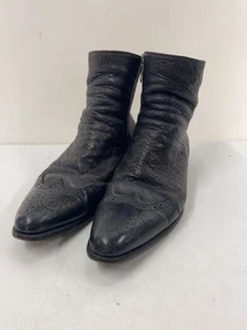 MIHARA YASUHIRO Leder Schwarz Seitenreißverschluss Stiefel Boots - Bild 1 von 6