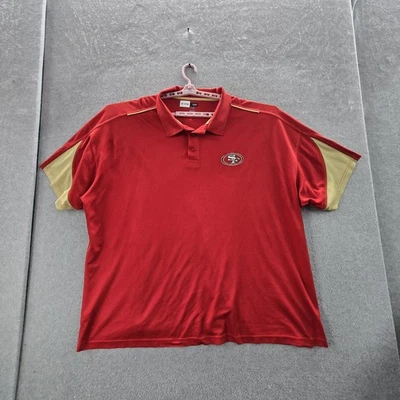 San Francisco 49ers Men Polo 5X Red NFL Team Apparel Logo Sportswear - Image 1 of 4