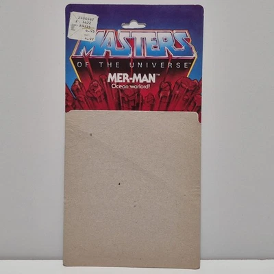 He-Man Masters of the Universe MER-MAN 1981 Action Figure Vintage Cardback - Image 1 of 4