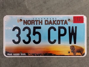 *99 CENT SALE* 2019 North Dakota License Plate # 335 CPW Bison Legendary Buffalo - Bild 1 von 1