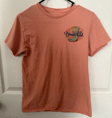 Blessed Girl Short Sleeve Peach Orange Women’s T Shirt S - Image 1 of 4
