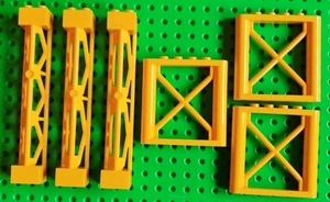 LEGO Support Girder Rectangular Triangular Vertical Yellow Bundle Lot x6 Pieces - Picture 1 of 4