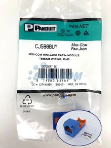 Panduit CJ588BUY Cat5e Mini-Com Jack Modul blau ~ STSI - Bild 1 von 3