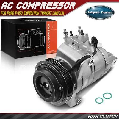 A/C Compressor with 4-Groove Pulley for Ford F-150 Expedition Lincoln 3.5L 3.7L - Image 1 of 4