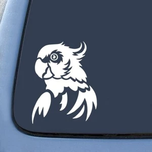 Parrot Bird Blanco Gráfico Vinilo Calcomanía Coche Camión Ventanas Portátil Portátil Notebook - Imagen 1 de 2
