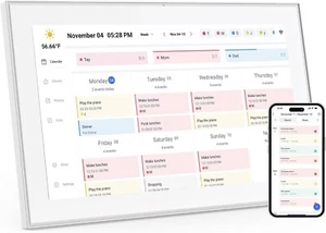 Compact 15.6'' Family Scheduling Digital Calendar with Wall Mount & Desk Stand - Picture 1 of 11