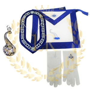 Grembiule Masonic Regalia Blue Lodge Senior Steward Regular Ecopelle, Confezione - Foto 1 di 8