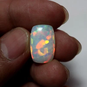 8.5Ct 18.3x12.2 MM Natural AAA Flashy Multi Fire Ethiopian Opal Cushion Cabochon - Picture 1 of 14