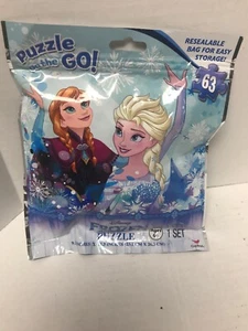 Disney Frozen Puzzle On The Go 63 Piece Puzzle Resealable Bag NEW - Picture 1 of 2