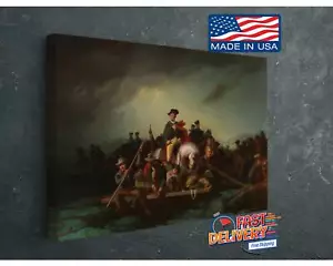George Caleb Bingham - Washington Crossing the Delaware Kunstdrucke Vintage Kunst C - Bild 1 von 8
