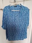 Blue and White M&S blouse size 16