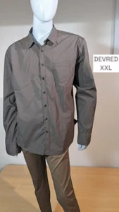 Devred Taille XXL Coupe Slim Chemise manches longues homme marron - Imagen 1 de 4