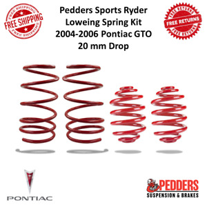 Pedders Front Rear Sports Ryder 0.78" Lowering Spring Kit For Pontiac GTO 04-06