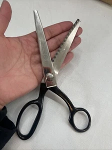 Mundial Pinking Zig-Zag Scissor Shears 262-9 Brazil Professional EXCELLENT - Picture 1 of 6