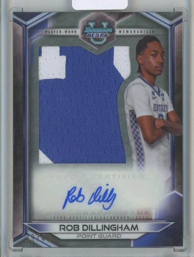 Rob Dillingham 2024 Bowman Best University Patch Auto /49 #PJR-RD - Image 1 of 2