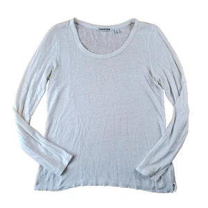 Country Road Shirt Womens Size 2XS White Nylon Linen Blend Long Sleeve Pullover - Picture 1 of 16