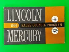Lincoln Mercury 1966 Sales Council Program Brochure Book Dealer Book OEM