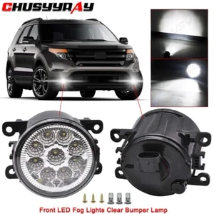 Pair LED Front Bumper Clear Fog Light Left&Right For 2007-2014 Lincoln Navigator - Picture 1 of 11