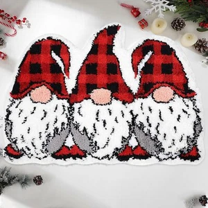 Christmas Bathroom Rug Non-Slip Absorbent Bath Mat for Kitchen Floor Gnome 20" - Picture 1 of 6