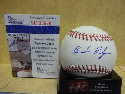 BRENDAN RODGERS COLORADO ROCKIES SIGNATURE DEBUT M.L. BASEBALL JSA SD25539 - Image 1 of 3