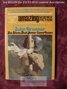AMAZING Stories October 1973 JOHN SHUNNER WILLIAM ROTSLER DAPHNE CASTELL - Picture 1 of 1