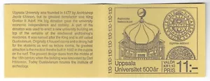 Sweden 1977 11 Krona complete booklet 500 years Uppsala Universiry - 1 pane - Picture 1 of 2