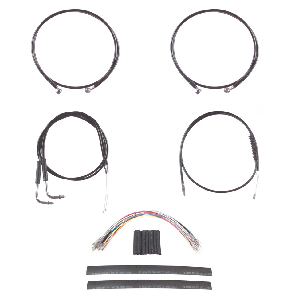 Kit Mstr línea de cable y freno negro +4" Harley-Davidson Softail 2011-2015 con ABS Foto 1 de 1