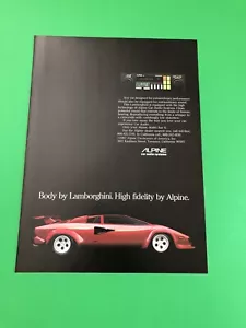 LAMBORGHINI COUNTACH ALPINE VINTAGE ORIGINAL PRINT AD ADVERTISEMENT PRINTED B8 - Bild 1 von 1