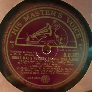 Derek McCulloch - Uncle Mac's Nursery Rhymes (2nd Album) - 78rpm 10" BD. 887 E - Picture 1 of 2