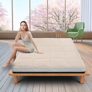 SLSY 4 " Thick Futon Floor Mattress, Padded Japanese Roll Up Mattress For Winter