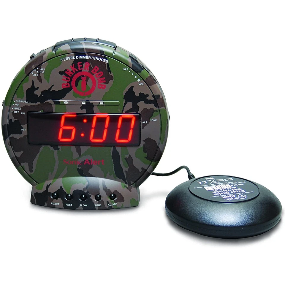 Sonic Alert SBC575SS Bunker Bomb Alarm Clock