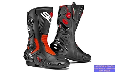 Stivali Moto Racing SIDI VERTIGO 2 Colore Nero Rosso Fluo