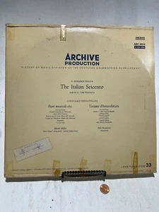 Frescobaldi The Italian Seicento Fiori  Musicali ARCHIVE ARC 3054 LP 33 Record - Picture 1 of 4