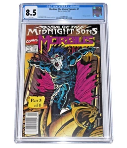 MORBIUS: THE LIVING VAMPIRE #1 ~ CGC 8.5 ~ Marvel 1992 Rise of the Midnight Sons - Bild 1 von 2