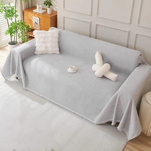 Couch Cover for Dogs Washable Chenille Sofa Cover Sectional Couch Cover 2 Cushio - Picture 1 of 7