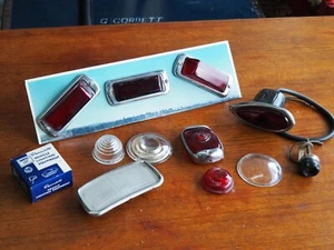 Vintage Glass Lucas Ford Lights Tail Lens FORD V8 Model A B HOTROD Parts Holden - Picture 1 of 13