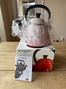 Le Creuset 1.7 qt 1.6 liter whistling Kone Kettle with Max Line Shell Pink NEW - Picture 1 of 13