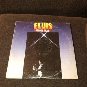ELVIS MOODY BLUE: LP Blue Vinyl Record Vintage Music Album - Picture 1 of 4