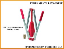 Tappatrice a leva per tappi in sughero con regolazione altezza made in Italy