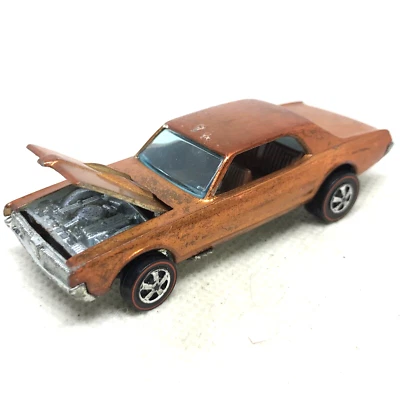 Hot Wheels Redline Custom Cougar 1967 naranja marrón Int. Hecho en Hong Kong Foto 1 de 4