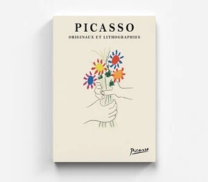 Cuadro en lienzo Picasso ramo murales flores arte lienzo arte moderno imagen - Imagen 1 de 7