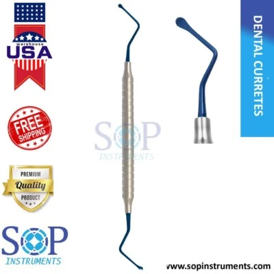 Dental Lucas Curette 2.5mm Mini Surgical Serrated Curettes by SOP instruments