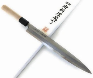 "Coltello Chef Giapponese ARITSUGU Betsuuchi Yanagi Sashimi Acciaio Blu 240mm 9,45" - Foto 1 di 6