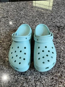 Women’s Crocs Classic Platform Clogs. Teal Rubber Slip-On. Size 10. New W/O Tag. - Picture 1 of 7