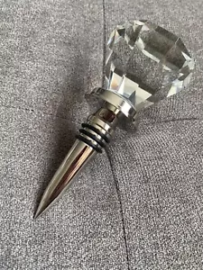 Mango Moon Collection Wine Bottle Stopper Door Knob Crystal Diamond In Box - Picture 1 of 6